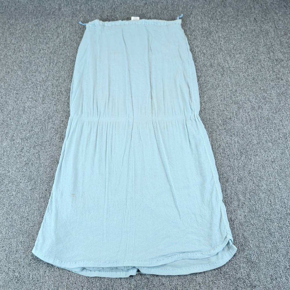 Ghost Womens Maxi Skirt Size L Blue Viscose Blend Boho Made in England Vintage
